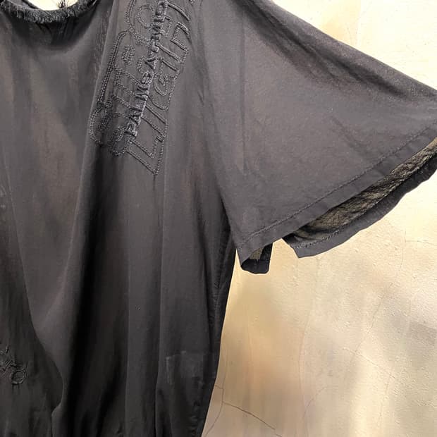 타임 시스루 반팔 블라우스 55~66