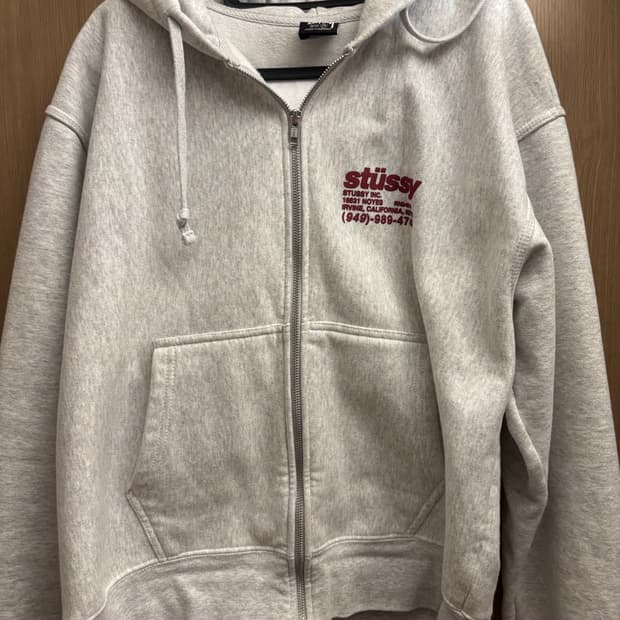 스투시 dna 후드집업 애쉬헤더 M