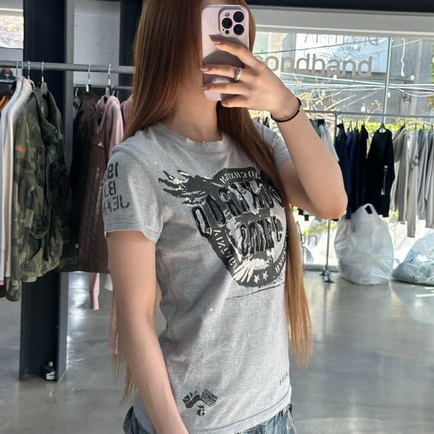 버커루 Y2k 이글 반팔티 