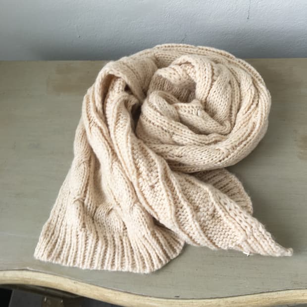  cable pattern 2way knit muffler
