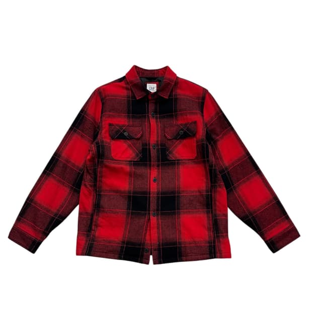 갭 누빔 라이닝 플란넬 셔츠자켓