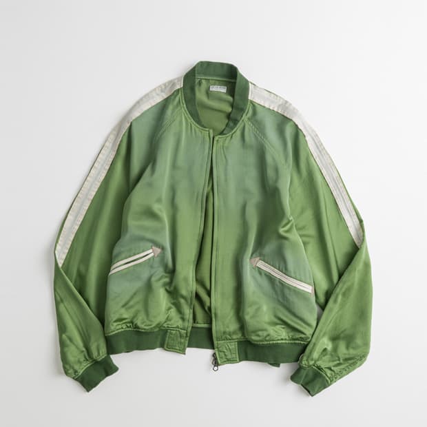 BEHEAVYER Washed Wool Souvenir Jacket