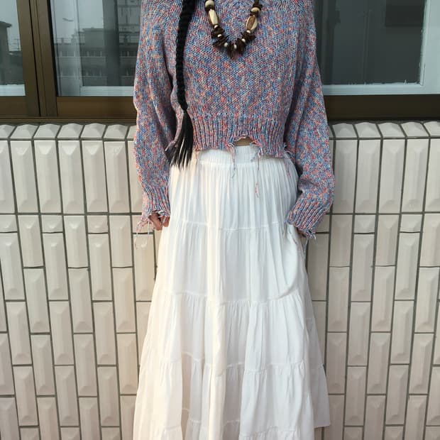 Fringe damage point knit