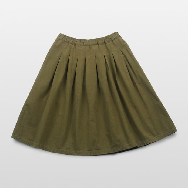 SUNNY CLOUDS Cotton Pleated Skirt 