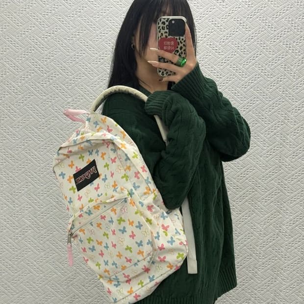 잔스포츠 키치 코튼캔디 나비패턴 백팩 C08515