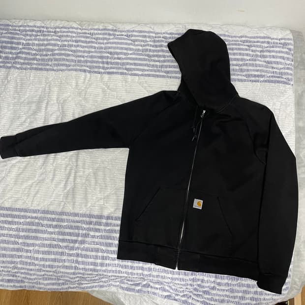 칼하트 WIP 검정 후드 집업 L