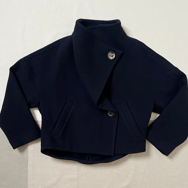 엔폴드 멜튼 울 하이넥 자켓 enfold