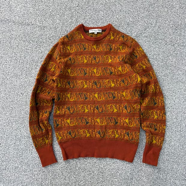 S 크리스찬 디올 스포츠 자카드 울 니트 0305J