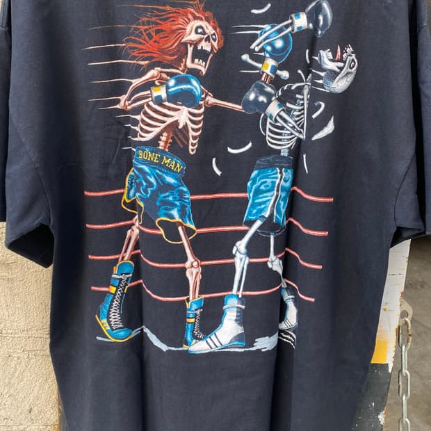 빈티지 90s 본맨 복싱 티셔츠 XXL 2XL