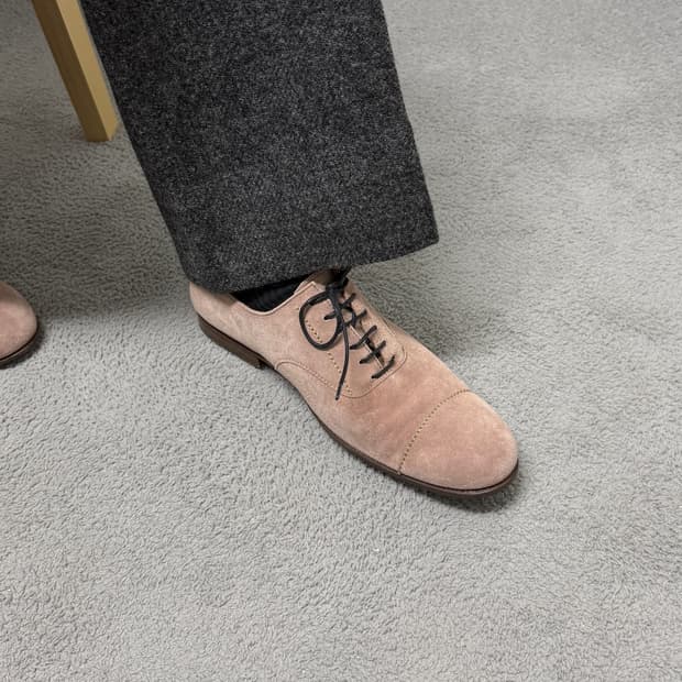 Margaret Howell suede cap toe shoes