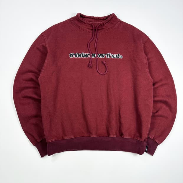 디스이즈네버댓 스펠아웃 구형 모크넥 맨투맨 버건디 M