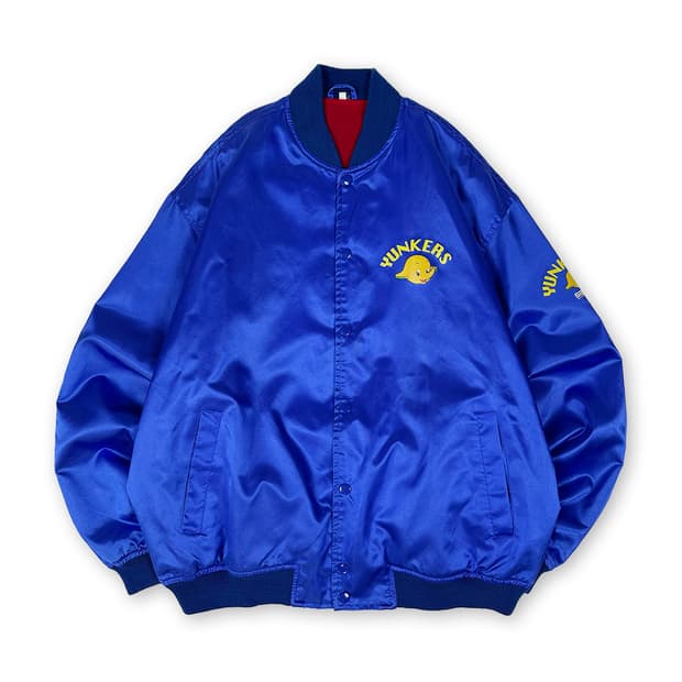 YUNKERS 글로시 빈티지 블루종