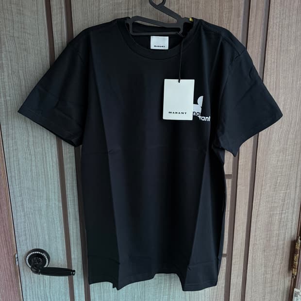 새상품(M)이자벨마랑 로고 반팔티셔츠 블랙