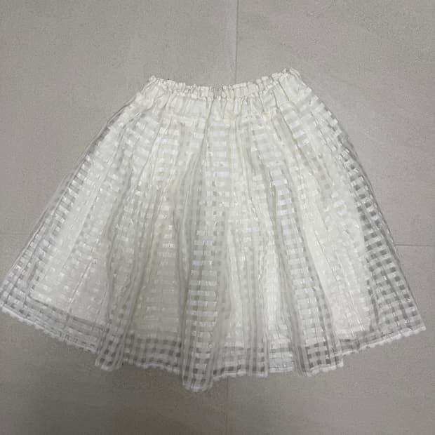 레이어드 미디 스커트