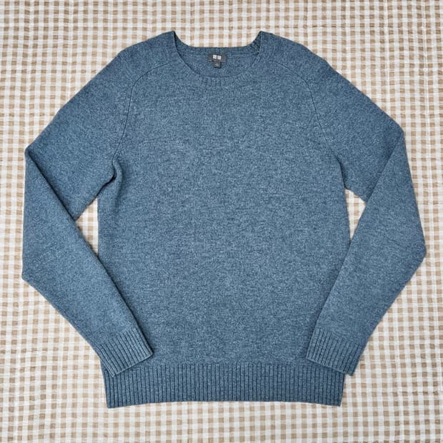 유니클로 울100 긴소매 니트 남자100