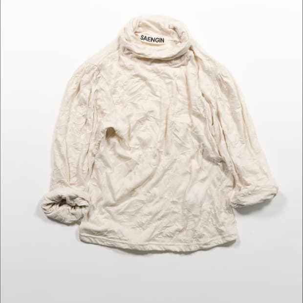 CRINKLED TWIST SLEEVE - BEIGE