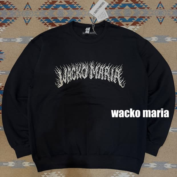 [L] 와코마리아 팀레이 크루넥 스웻셔츠 블랙