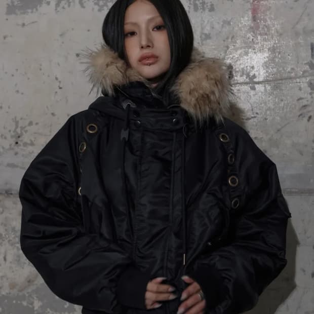 팬시클럽 아일렛 퍼 MA-1 새제품