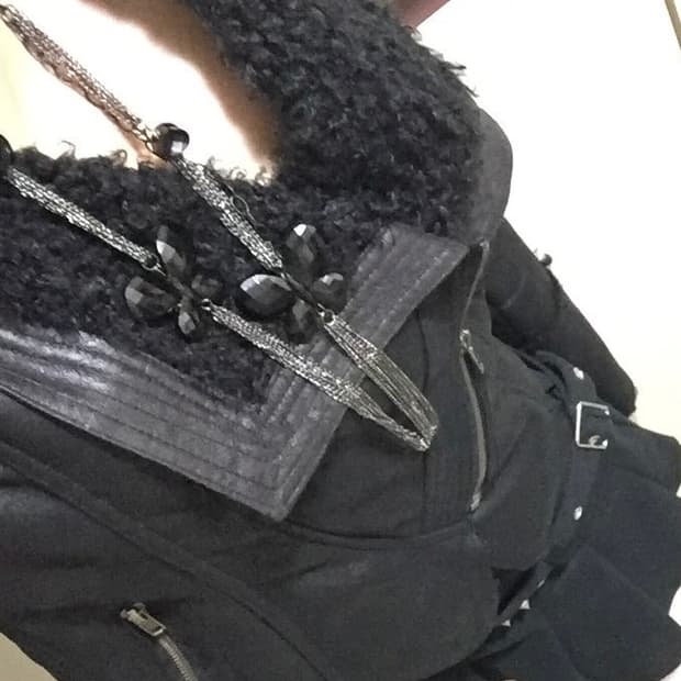 하이넥 레더 무스탕 릭오웬스st 아카이브 락시크 펑크