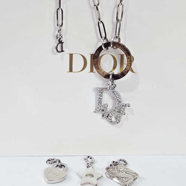 디올 오블리크 참 목걸이 / 참분리 가능 [정품·희귀매물]