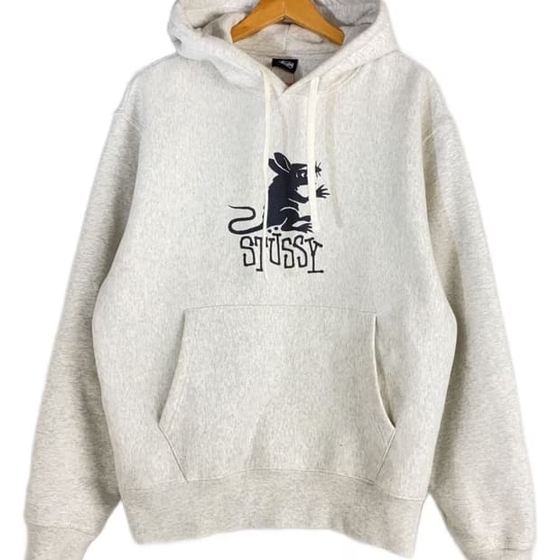 스투시 Stussy Rat Hoodie Ash Heather