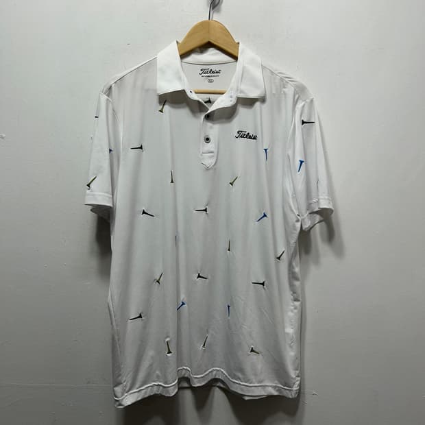 타이틀리스트 남성 셔츠 반팔 티셔츠 화이트 XL 