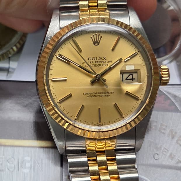 롤렉스 데이저스트 16013 후기형 18k콤비 샴골판 쥬빌리줄 (감정서 