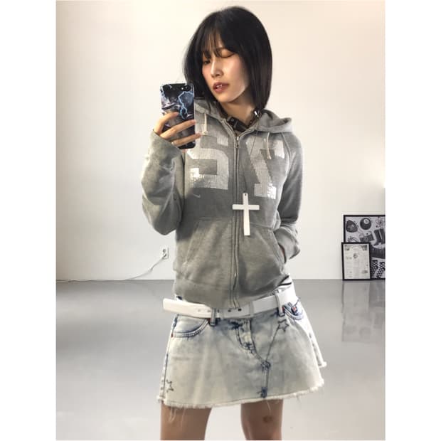 Nike Spangle Graphic Zip Up Hoodies