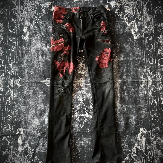 L.G.B Crash Processed Paint Denim