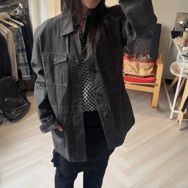[BRACE BELL] black denim jacket