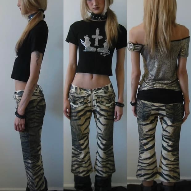 Andivogels  지브라 로우웨스트팬츠 (베이비메탈클럽 갸루걸추천)