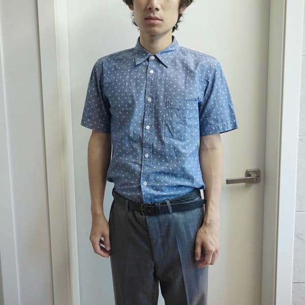 Comme des Garocns blue dots half shirt