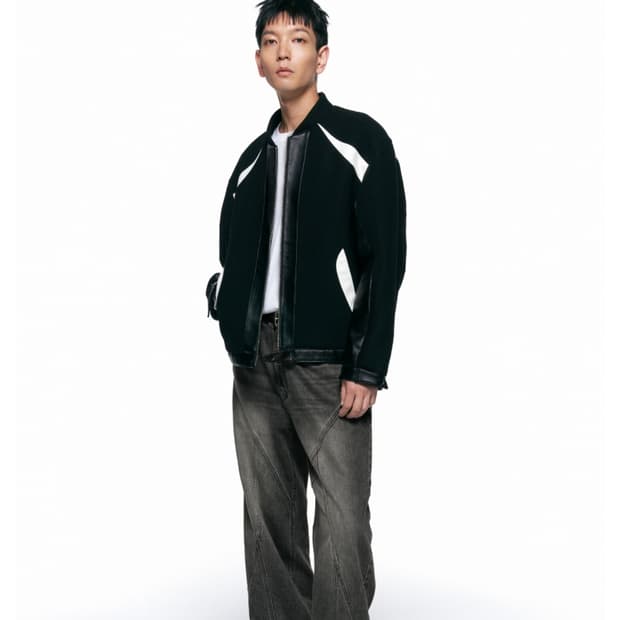 (주우재 PICK) 인사일런스 리치울 블렌드 레이싱 자켓 블랙 (L)