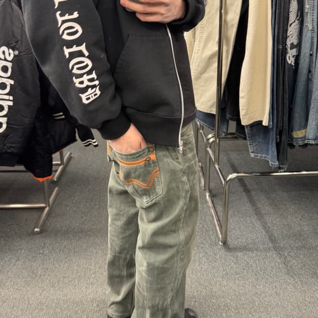 32)에드윈 424XVS 빈티지 올리브 데님팬츠