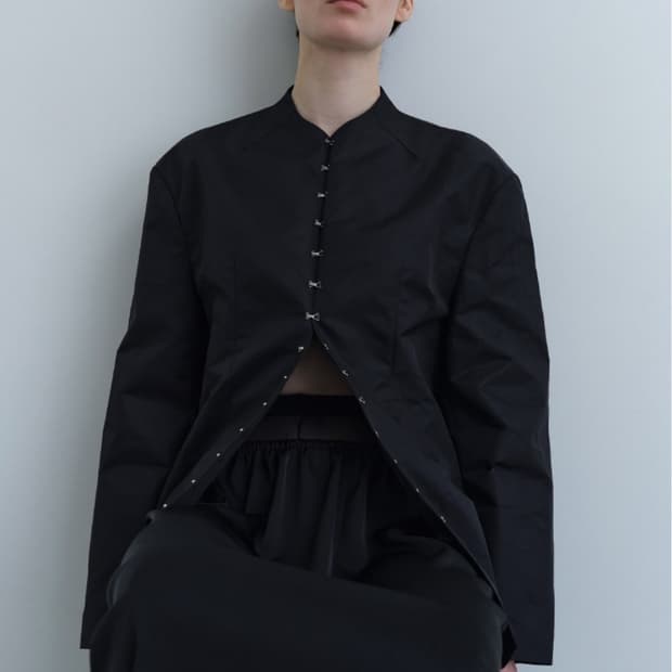 오브헤덴 Round Neck Hook Jacket (black)