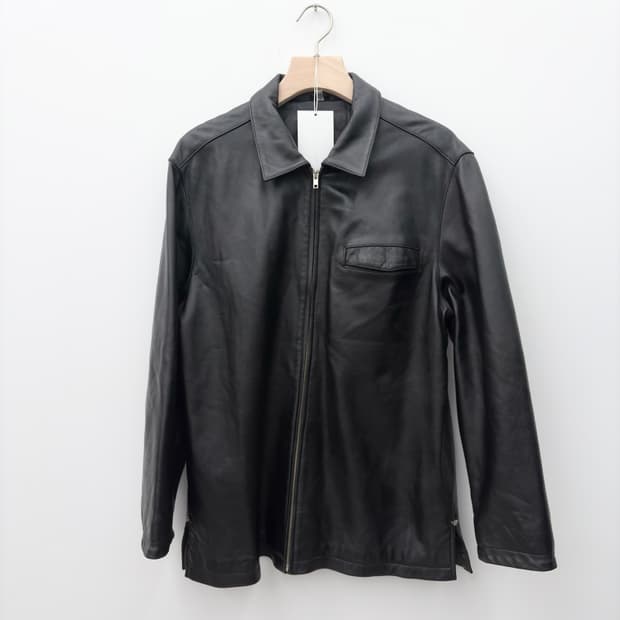 LEATHER ZIP UP JACKET