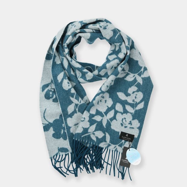 LANVIN Cashmere Floral Muffler