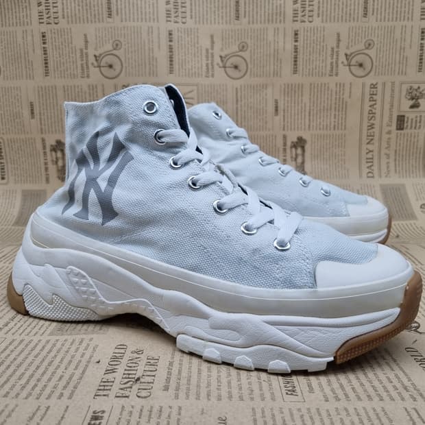 MLB 양키스 하이탑 스니커즈 화이트 280