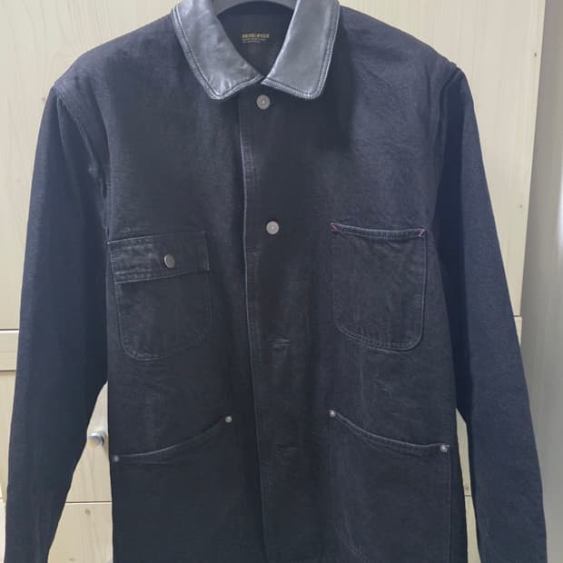 25f 비헤비어 레더 카라 커버올 자켓 2사이즈