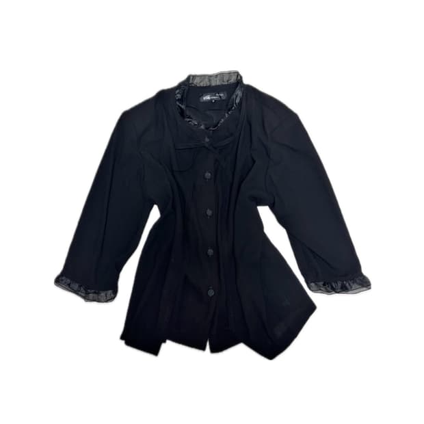 블랙 공겜여주 블라우스 로걀 오네갸루 펑크 페어리 긱시크 크루빈티지