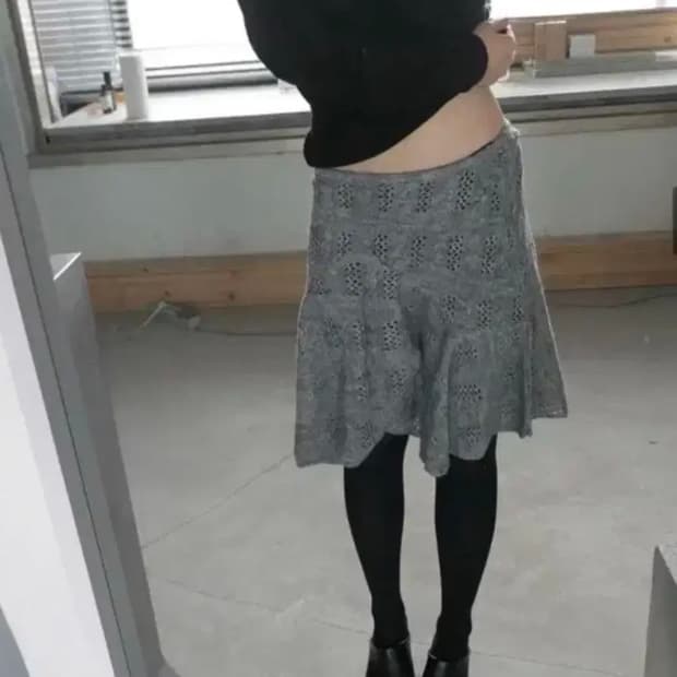 디에이디 레이스 펀칭 스커트