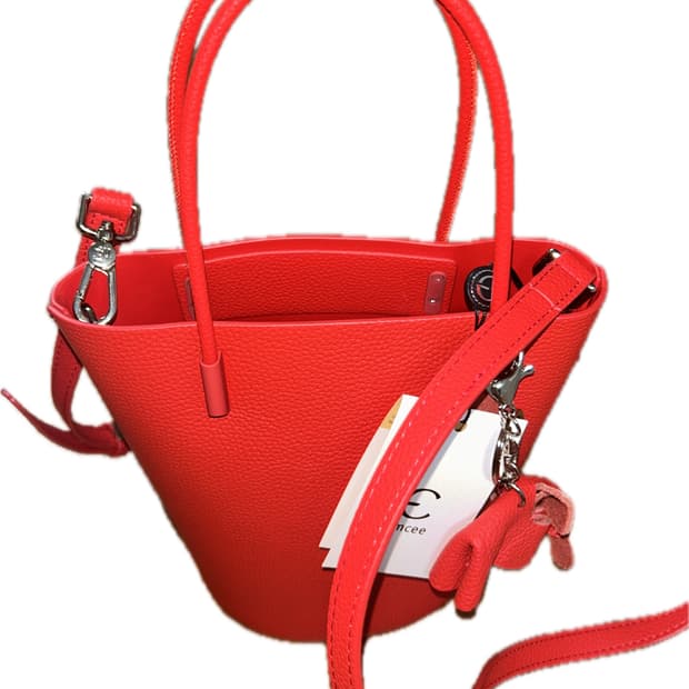 천연소가죽 엘리펀트 키링 토트백 레드 