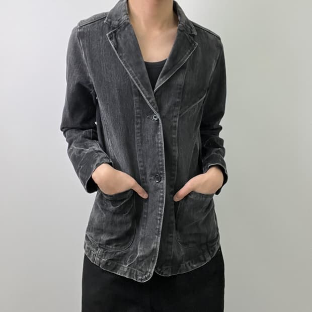 스펠바운드 블랙 데님 블레이저 자켓