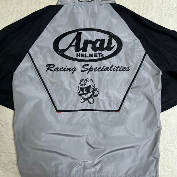 구형 아라이 바람막이 S 검회 투톤 실버블랙