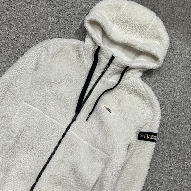 [90-95] 내셔널지오그래픽 양털 후리스 후드집업