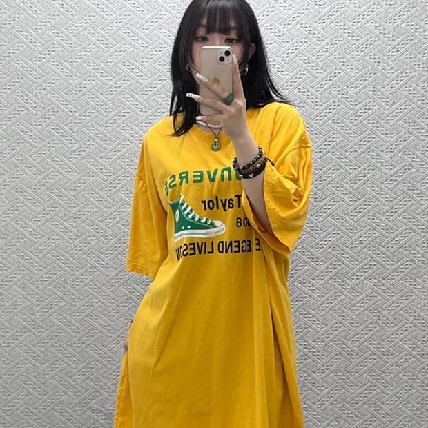 컨버스 척테일러 빈티지 캐주얼 레트로 빅사이즈 반팔티 5L C10983