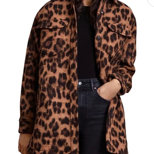 올세인츠 레오파드 울셔켓