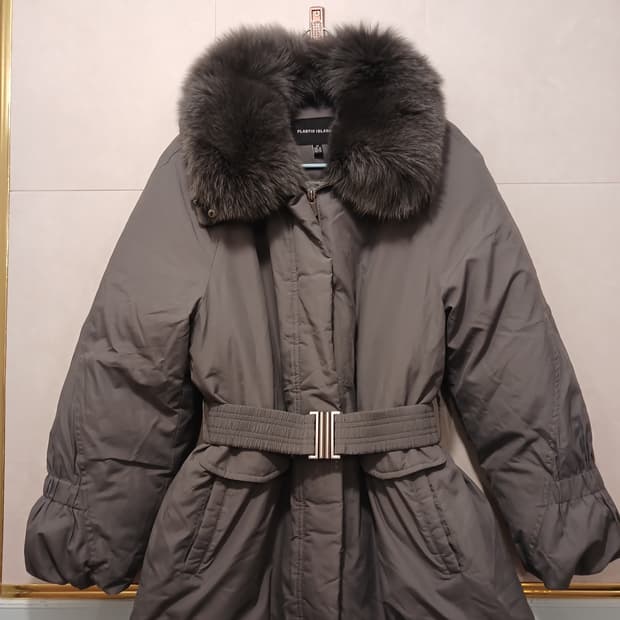 플라스틱아일랜드 정품 여성 폭스퍼 패딩 XS 사이즈