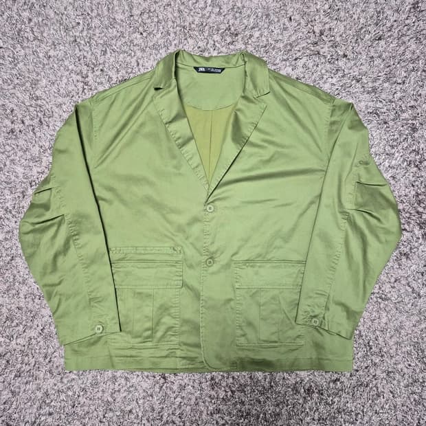 자라 카키 블레이저 블레이져 L