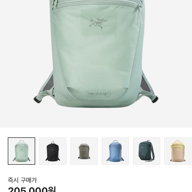 아크테릭스 헬리아드15 백팩 스톤그린